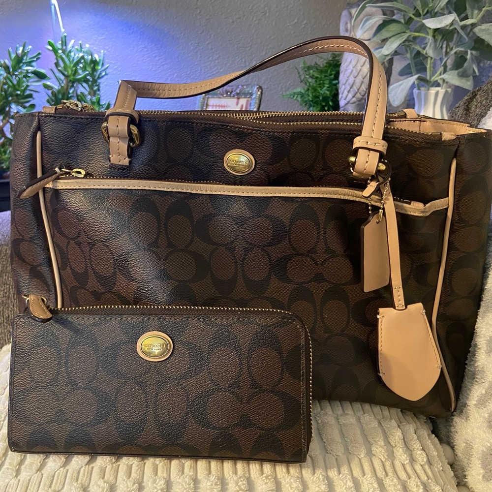 Genuine Coach with matching wallet